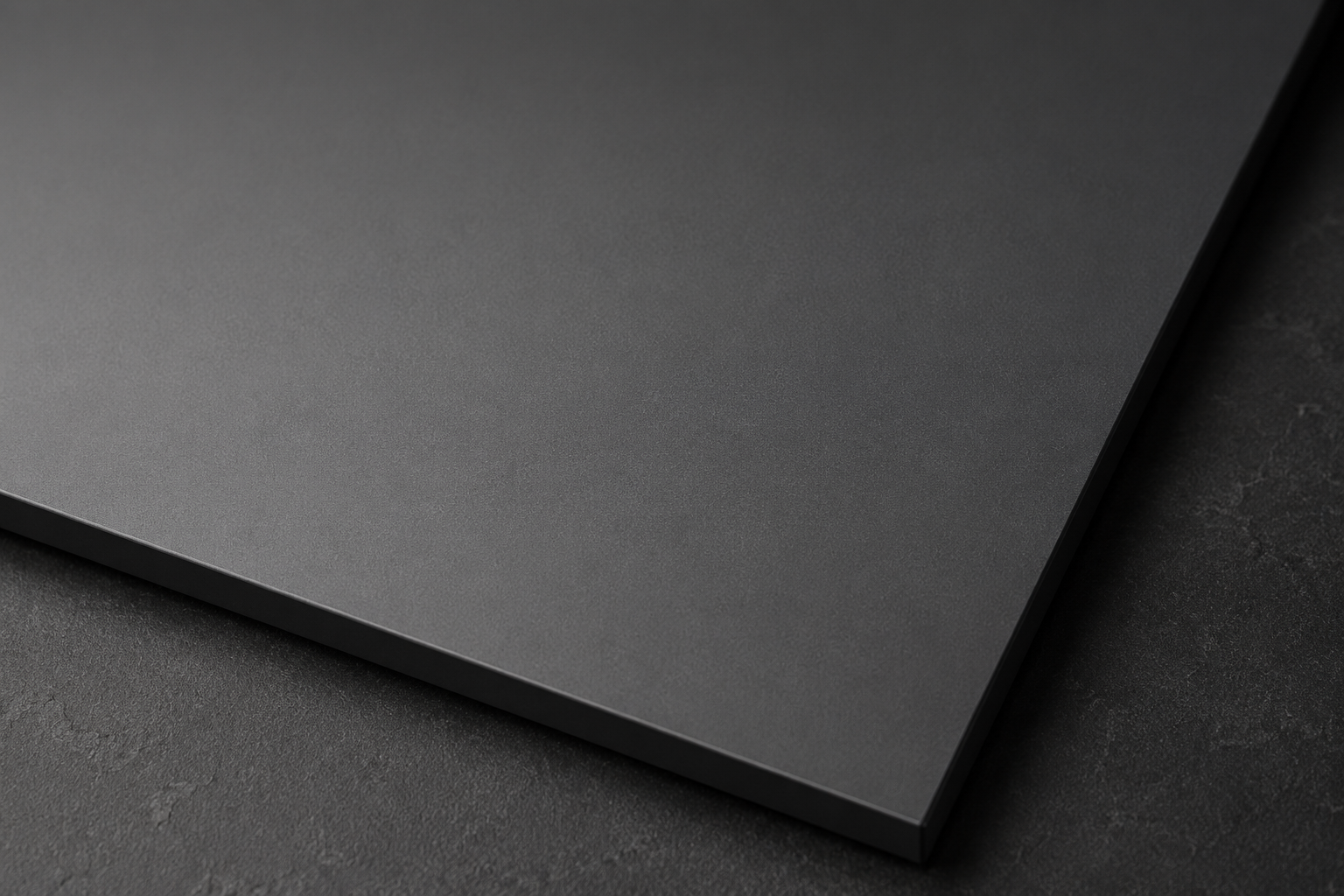 Matte graphite kitchen shutter finish
